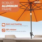 9ft Patio Market Umbrella with Tilt and Crank