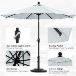 9FT Waterproof Patio Umbrella with Tilt & Crank