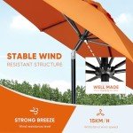 9ft Patio Market Umbrella with Tilt and Crank