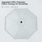 9FT Waterproof Patio Umbrella with Tilt & Crank