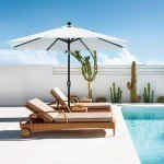 9FT Waterproof Patio Umbrella with Tilt & Crank