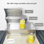 Portable Mini Charcoal Grill for Camping & Patio