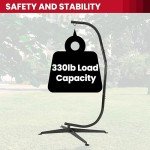 HECASA Heavy Duty Hammock Chair Stand – Black