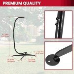 HECASA Heavy Duty Hammock Chair Stand – Black