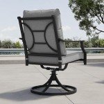 5-Piece Outdoor Dining Set with Swivel Chairs