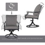 5-Piece Outdoor Dining Set with Swivel Chairs