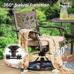 PHI VILLA 7-Piece Cast Aluminum Patio Dining Set