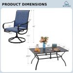 7-Piece Outdoor Patio Dining Set with Chairs