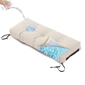 Outdoor Bench Cushion - Blue Memory Foam, Waterproof