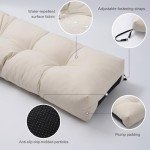 Outdoor Bench Cushion - Blue Memory Foam, Waterproof