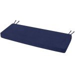 Blue Rainproof Outdoor Bench Cushion 48 x 16 Inch