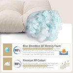 Outdoor Bench Cushion - Blue Memory Foam, Waterproof