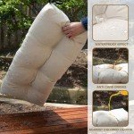 Outdoor Bench Cushion - Blue Memory Foam, Waterproof