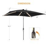 Bonosuki 6x9ft Solar Light Patio Umbrella