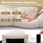 Outdoor Bench Cushion - Blue Memory Foam, Waterproof