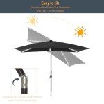 Bonosuki 6x9ft Solar Light Patio Umbrella