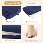 Blue Rainproof Outdoor Bench Cushion 48 x 16 Inch