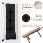 Outdoor Bench Cushion - Blue Memory Foam, Waterproof