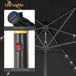 Bonosuki 6x9ft Solar Light Patio Umbrella