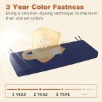 Blue Rainproof Outdoor Bench Cushion 48 x 16 Inch