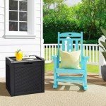 YITAHOME 32 Gallon Waterproof Rattan Deck Box