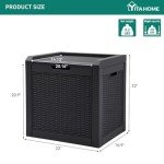 YITAHOME 32 Gallon Waterproof Rattan Deck Box
