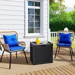 YITAHOME 32 Gallon Waterproof Rattan Deck Box