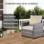 5-Piece Outdoor Wicker Patio Furniture Set