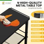 Folding Metal Pizza Oven Stand with Wheels