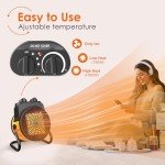 1500W Portable Patio Heater with Thermostat