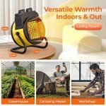 1500W Portable Patio Heater with Thermostat