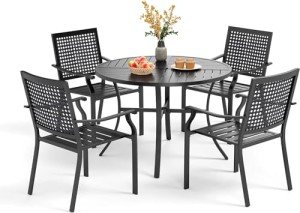 PHI VILLA 5-Piece Outdoor Dining Set for 4