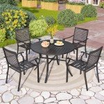 PHI VILLA 5-Piece Outdoor Dining Set for 4