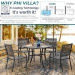 PHI VILLA 5-Piece Outdoor Dining Set for 4