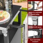 Rolling Outdoor Grill Cart with Storage & Wheels