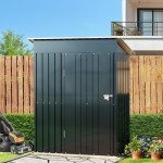 5x3FT Lockable Steel Outdoor Storage Shed