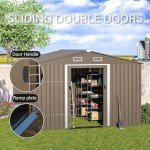 Kullavik 10FT x 8FT Waterproof Garden Storage Shed