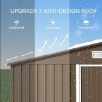 Kullavik 10FT x 8FT Waterproof Garden Storage Shed
