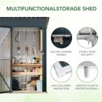 5x3FT Lockable Steel Outdoor Storage Shed
