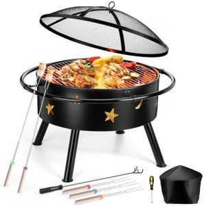 Joyfair 30-Inch Outdoor Wood-Burning Fire Pit