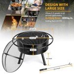 Joyfair 30-Inch Outdoor Wood-Burning Fire Pit