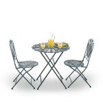 Light Blue 3-Piece Peacock Bistro Set
