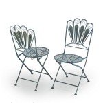 Light Blue 3-Piece Peacock Bistro Set