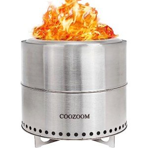 19" Smokeless Fire Pit with Stand and Carry Bag