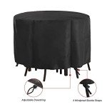 Jungda 90-Inch Round Bar Height Table Cover