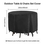 Jungda 90-Inch Round Bar Height Table Cover