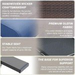 Belord Outdoor Wicker Couch – 3-Seater Patio Sofa