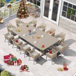 14-Piece Outdoor Patio Dining Set for 12