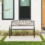 Belleze 50-Inch Cast Iron Garden Bench