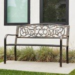 Belleze 50-Inch Cast Iron Garden Bench
